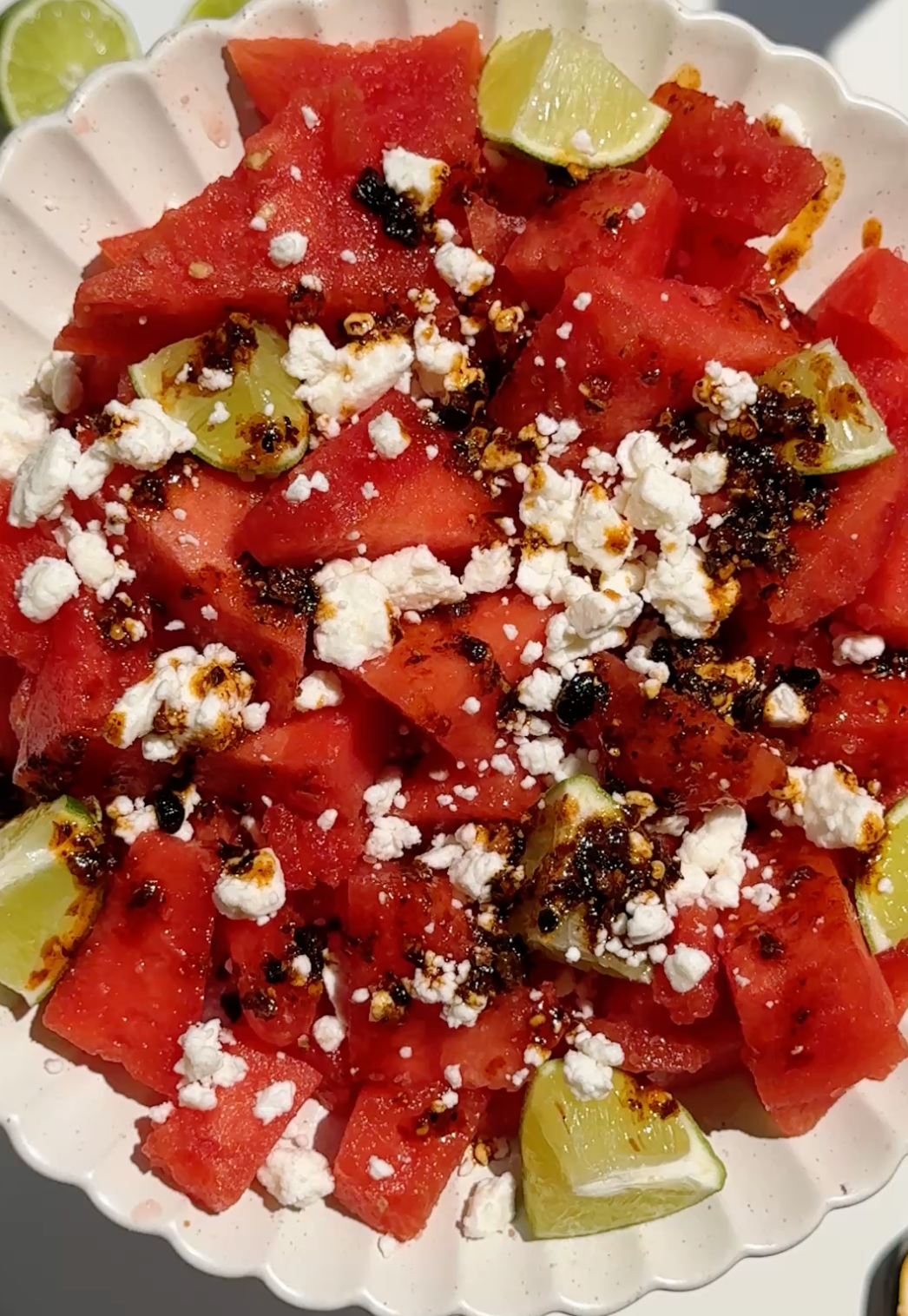Spicy Chili Crisp Watermelon Salad